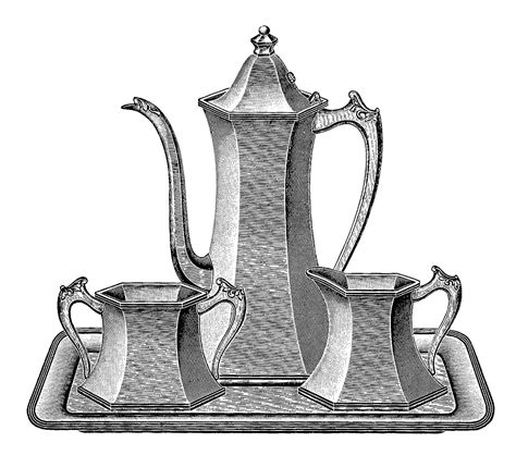 Digital Stamp Design Free Teapot Digital Stamp Vintage Silver Teapot