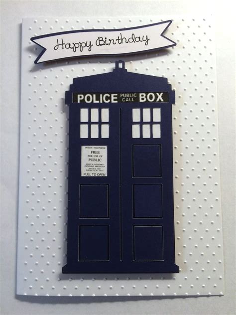 Tardis Dr Who Inspired Birthday Card Handmade Greeting Card Etsy