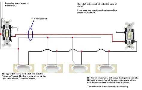 The common pole and second pole of the first switch are connected to the corresponding poles of the. I would like to wire two 3-way switches with multiple lights… | Three way switch