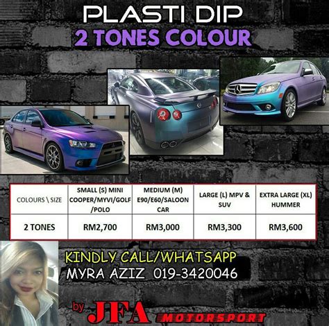 Price list of malaysia plasti products from sellers on lelong.my. Price Plasti Dip 2 Tones Colour. Call/Whatsapp 0193420046 ...