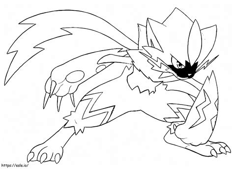 ゼラオラポケモン ぬりえ - 塗り絵