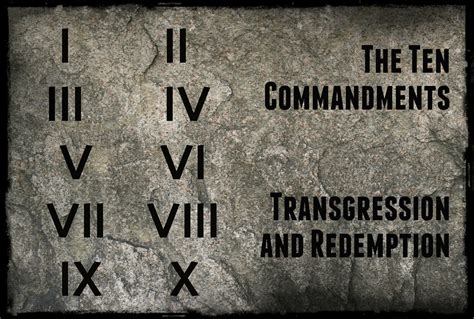 The Ten Commandments Do Not Commit Adultery