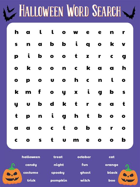 10 Best Free Printable Halloween Word Search Puzzles