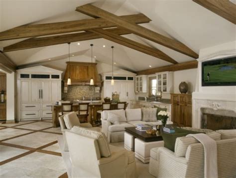 Beautiful Interiors That Feature Exposed Wooden Beams Vaulted Ceiling