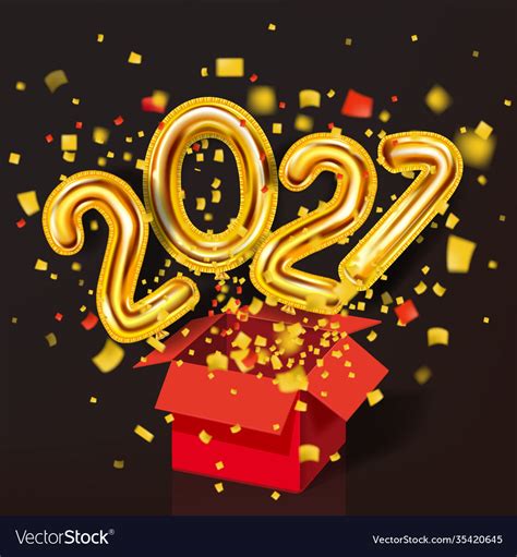 2021 Happy New Year Background Gold Realistic 3d Vector Image