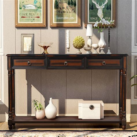 Buffet Sideboard Console Sofa Table 516x133x34in Farmhouse Wooden
