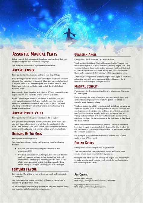 I Saw That Mages Were Really Lacking In Feats That They Can Grab So I Made Some Magical Feats
