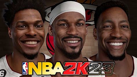 Nba 2k23 Miami Heat Realistic Face Scans Playoffs Youtube