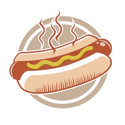 Hot Dog Stock Illustration Image Of Dinner Round Clip 25828370