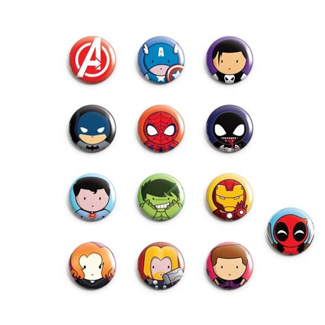 Marvel And Dc Pins 19 Designs Captain America Hulk Thor Iron Etsy