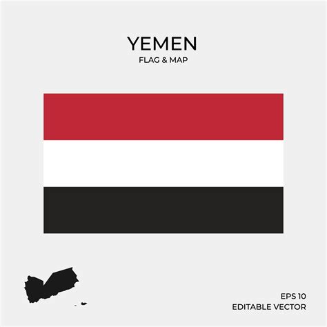 Yemen Map And Flag 2045970 Vector Art At Vecteezy