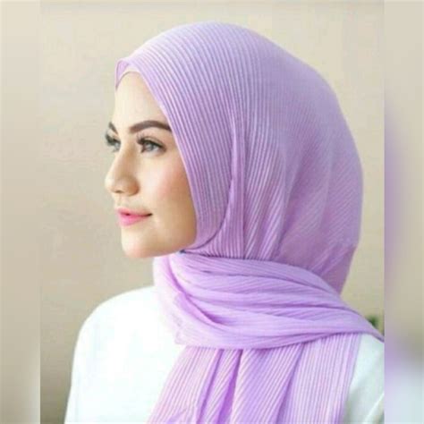 Murah 10 Model Kerudung Pasmina Full Plisket Hijab Pashmina Viral
