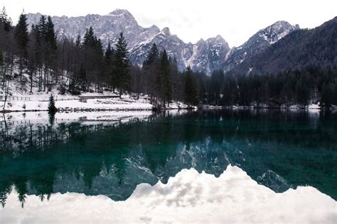 Free Images Water Nature Wilderness Snow Winter Lake Mountain