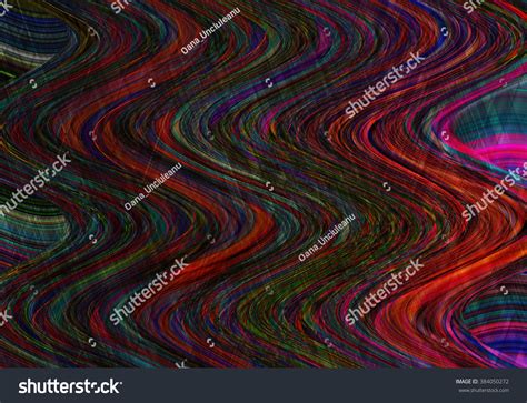 Colorful Wavy Stripes Pattern Vertical Curvy Stock Illustration 384050272