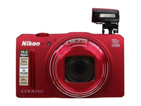 Nikon Coolpix S9700 Red 160 Mp Digital Camera Hdtv Output