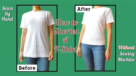 Diy Quick Way To Shorten A T Shirt Without A Sewing Machine How To