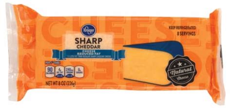 Kroger Reduced Fat Sharp Cheddar Cheese Bar 8 Oz Kroger