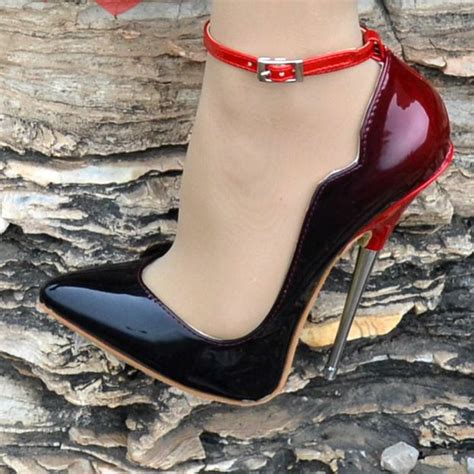 wave style 16cm women s pointed toe super high heel nightclub shoes ankle buckle clothing