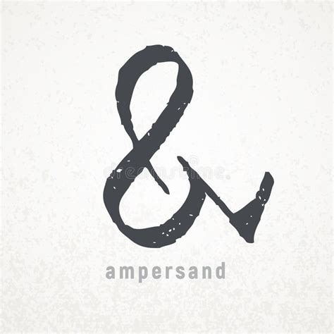 Ampersand Elegant Vector Symbol On Grunge Background Stock Vector
