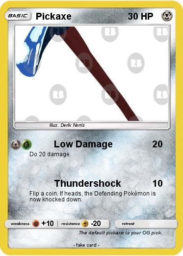 Pokémon Pickaxe 20 20 Low Damage My Pokemon Card