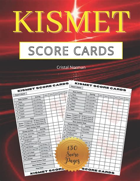 Kismet Score Cards Kismet Score Pads 130 Kismet Score Pages For