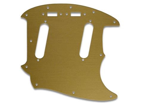 A feature that would become increasingly common. FENDER MUSTANG PICKGUARD SIMULATED GOLD ANODISED | Guitar ...