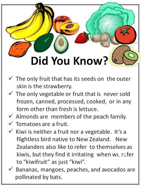 Pin By Brenda Illg Chiro On Who Knew Fruit Facts Facts For Kids