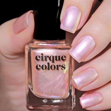 Cultured Pearl Pink Nail Polish Pearlescent Shimmer Holo Etsy