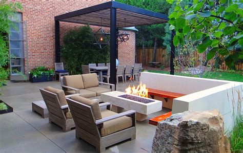 Modern Outdoor Living Space In Park Hill Mile High Landscaping