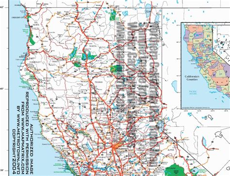 California Usa Road Highway Maps City And Town Information Southern