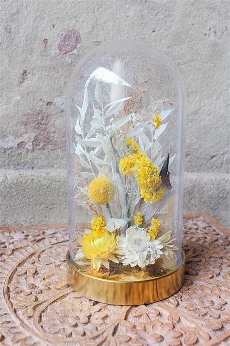 It's in an inexpensive, plastic frame for two reasons: Floral Bell Jar with dried flowers *Sunny* by likeadream ...