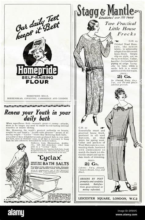 Page Of Ads Original 1920s Advertisements Advertising Typical Stock