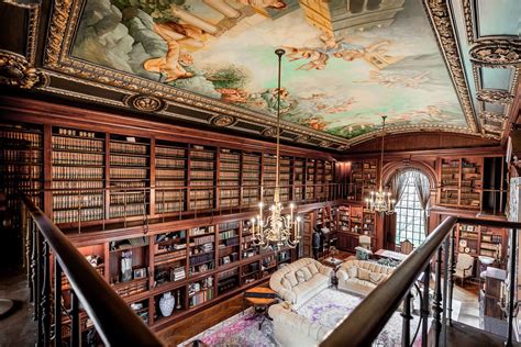 1929 Michigan Mansion Has 2 Story Library With Sistine Chapel Like