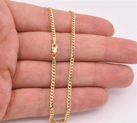 2 5mm Miami Curb Cuban Chain Ankle Anklet Real 10k All Yellow Gold 10 Ebay