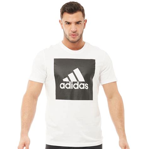 Adidas Tee Shirt Essentials Box Logo Homme Blanc