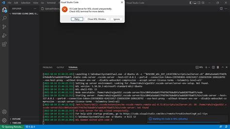 Windows Subsystem For Linux Vs Code Not Starting On Wsl Stack Overflow