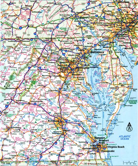 West Virginia Virginia interstate highways map I-64 I-77 I-79 road