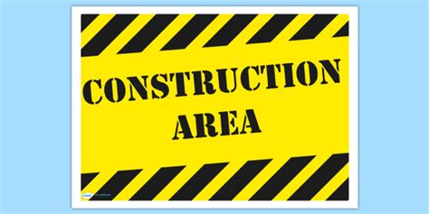 👉 Construction Area Display Sign Teacher Made