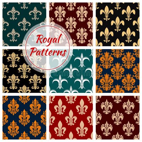 Royal Decorative Ornate Patterns Set Stock Vector Illustration Of