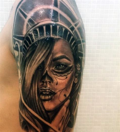 Statue of liberty tattoo outline. 11 Statue Of Liberty Tattoos That Every American Will ...
