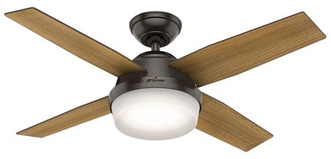 Hunter 44″ Dempsey Noble Bronze Ceiling Fan With Light Kit And Remote
