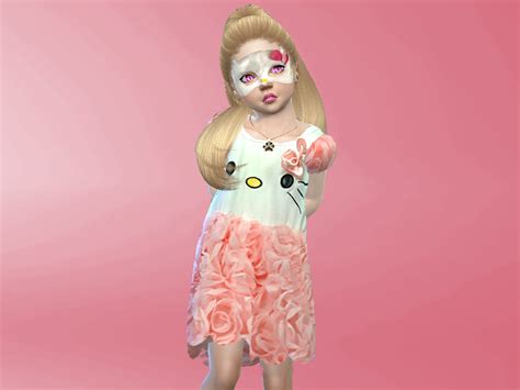 The Sims Resource Dress Flower Hello Kitty Toddlers