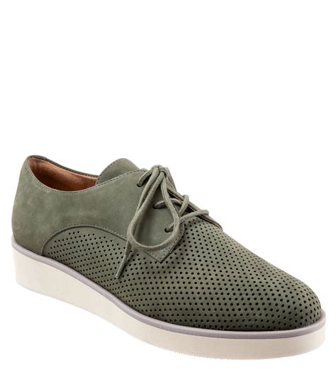 From Softwalk The Willis Nubuck Perforated Platform Oxfords Feature