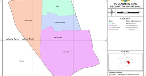 Peta Administrasi Kecamatan Johar Baru Kota Jakarta Pusat Neededthing