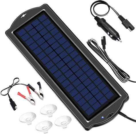 Powoxi 35w 12v Solar Trickle Charger For Car Battery Portable And