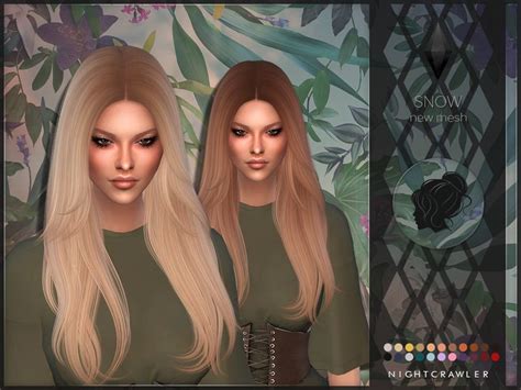 The Sims Resource Snow Hair By Nightcrawler Sims 4 Hairs Sims
