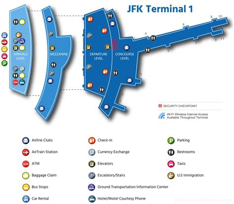 Jfk Airport Terminal 1 Map