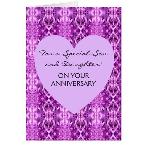 Happy Wedding Anniversary Son And Wife Heart Card