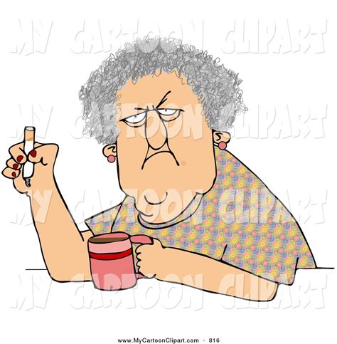 Mad Old Lady Cartoon Clip Art Library