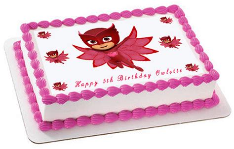 Pj Masks 4 Owlette Edible Birthday Cake Topper